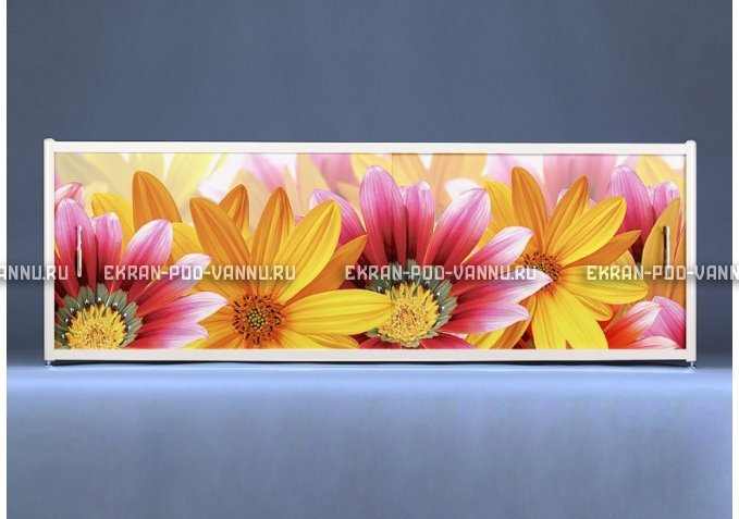 Раздвижной ФОТО экран - Flowers – купить по цене 8500 руб. в интернет-магазине в городе Саранск картинка 1