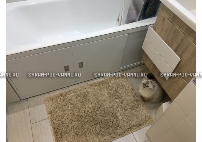 Экран из МДФ EMMY Монро 170 белый в алюминиевой раме – купить по цене 6400 руб. в интернет-магазине в городе Саранск картинка 2