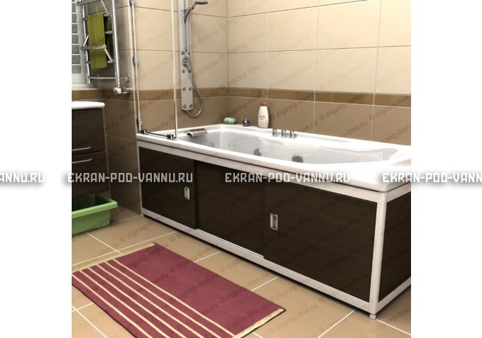 Экран из МДФ EMMY Монро 170 венге в алюминиевой раме – купить по цене 7200 руб. в интернет-магазине в городе Саранск картинка 2