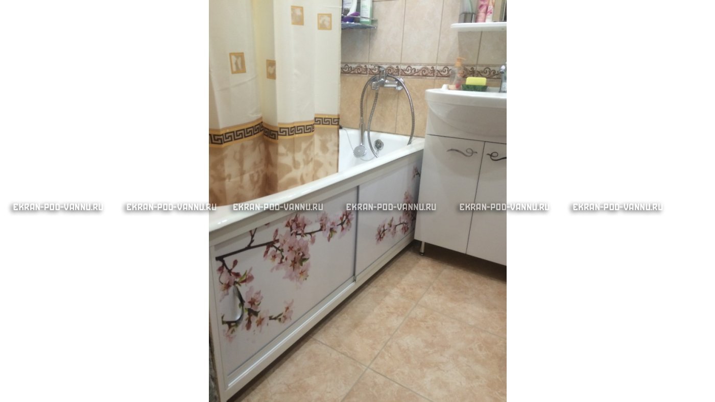 Раздвижной ФОТО экран - Белая акация – купить по цене 8500 руб. в интернет-магазине в городе Саранск картинка 8