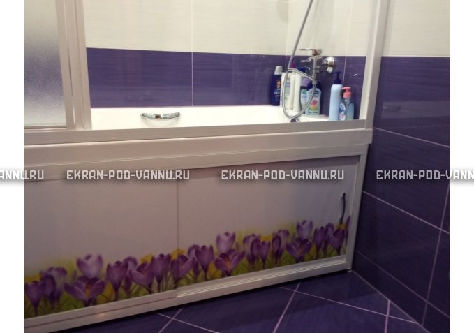 Экран на роликах EUROPLEX  Ирисы – купить по цене 12400 руб. в интернет-магазине в городе Саранск картинка 3
