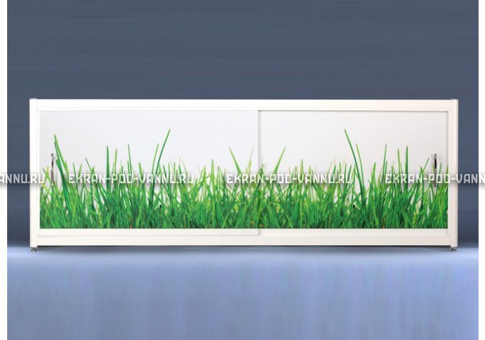 Экран на роликах EUROPLEX Трава – купить по цене 12400 руб. в интернет-магазине в городе Саранск картинка 1