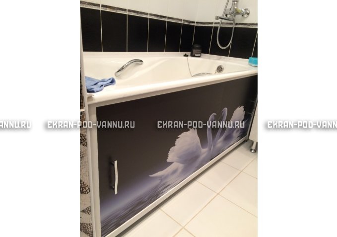 Раздвижной ФОТО экран - Лебеди – купить по цене 8500 руб. в интернет-магазине в городе Саранск картинка 2