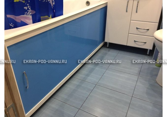 Раздвижной экран EUROPLEX Комфорт голубой – купить по цене 6750 руб. в интернет-магазине в городе Саранск картинка 1