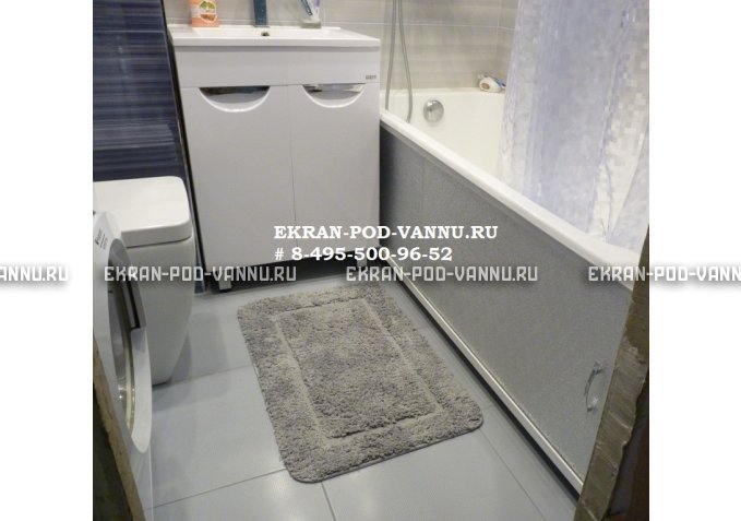Раздвижной экран EUROPLEX Комфорт Серебро колотый лед – купить по цене 6550 руб. в интернет-магазине в городе Саранск картинка 2