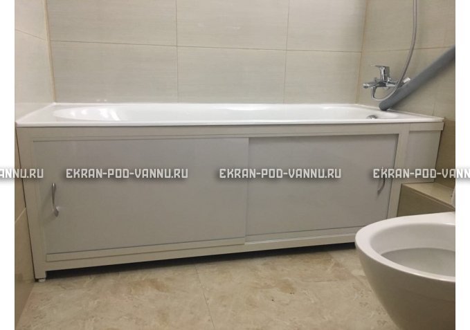 Экран  EUROPLEX Роликс белый с вставкой – купить по цене 10400 руб. в интернет-магазине в городе Саранск картинка 4