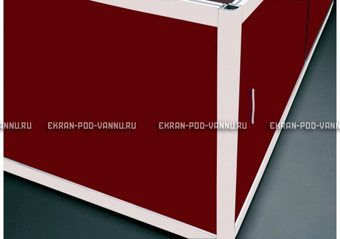 Торцевой экран EUROPLEX Комфорт бордовый – купить по цене 8760 руб. в интернет-магазине в городе Саранск картинка 1