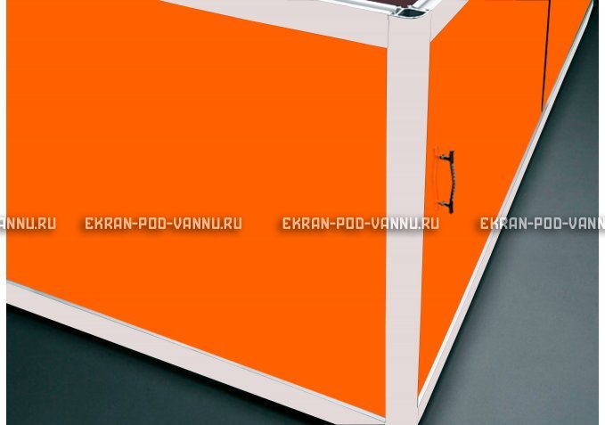 Угловой экран EUROPLEX Комфорт оранжевый – купить по цене 8180 руб. в интернет-магазине в городе Саранск картинка 1