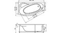 Акриловая ванна 1MarKa Gracia 150x94 – купить по цене 19400 руб. в интернет-магазине в городе Саранск картинка 17